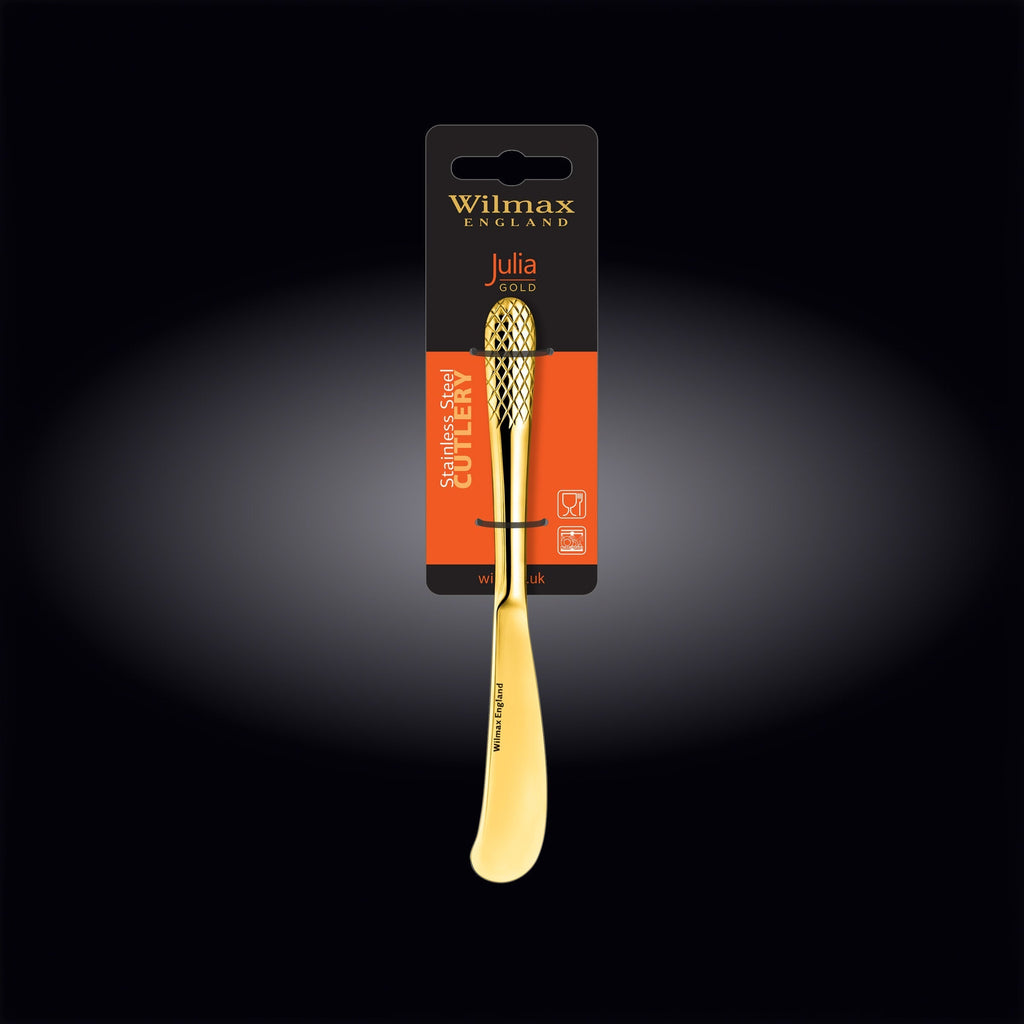 Wilmax Buttermesser 17 cm Gold aus Edelstahl