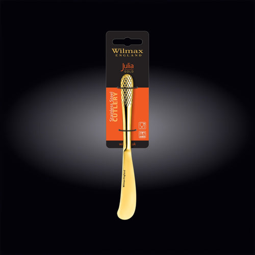 Wilmax Buttermesser 17 cm Gold aus Edelstahl