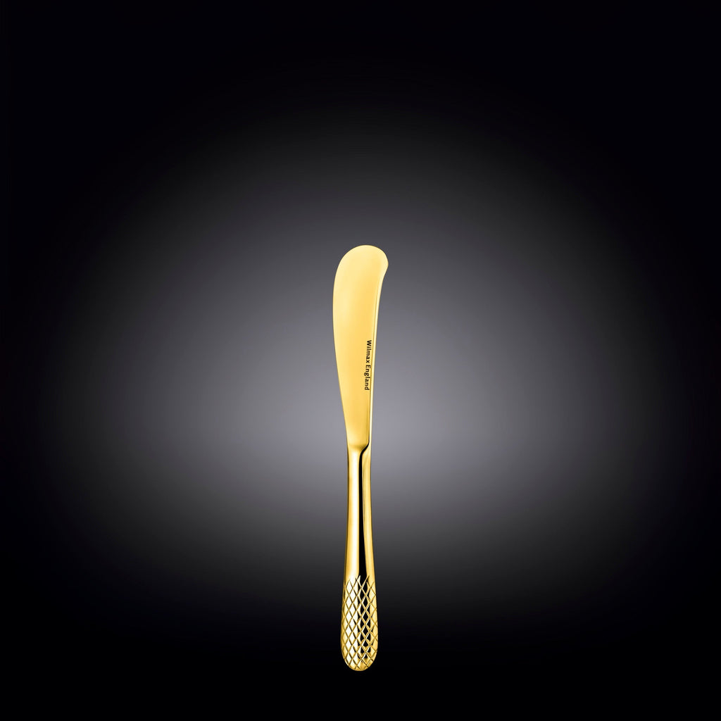 Wilmax Buttermesser 17 cm Gold aus Edelstahl