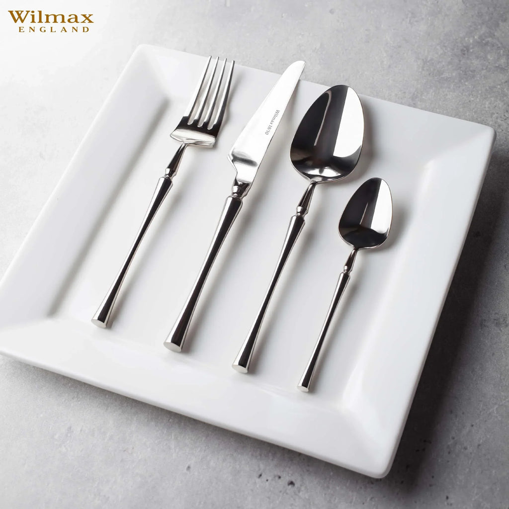Wilmax Quadratischer Speiseteller 25 × 25 cm Weiß aus Porzellan