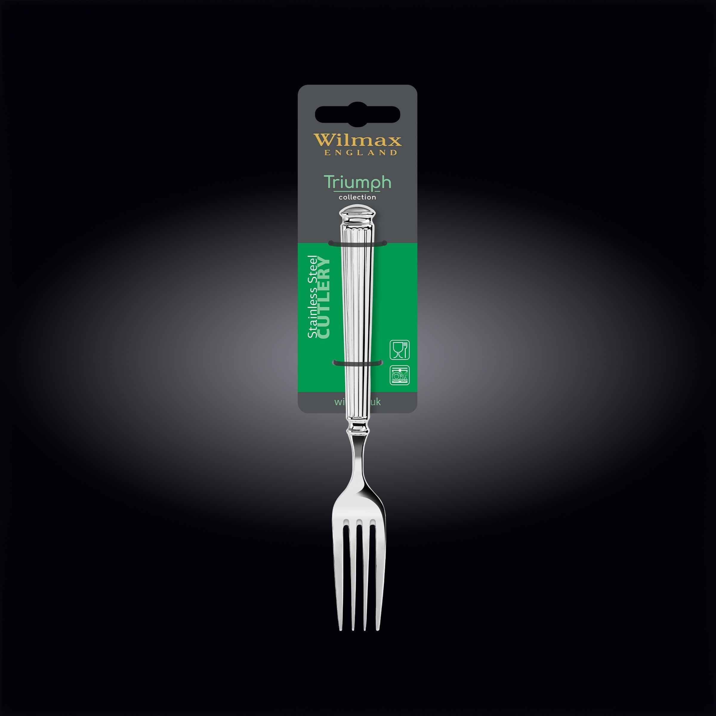 Wilmax Tafelgabel 20 cm Silber aus Edelstahl