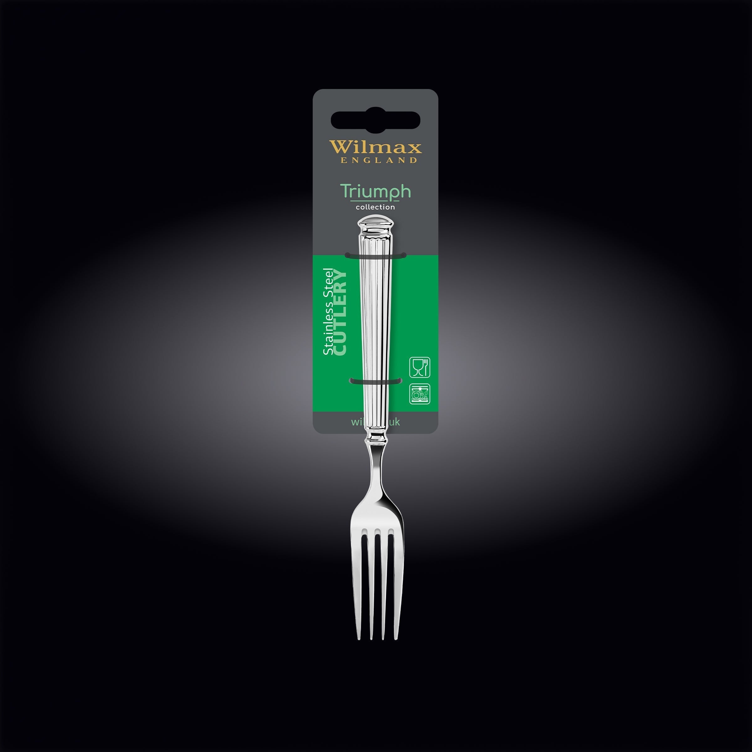 Wilmax Dessertgabel 19 cm Silber aus Edelstahl