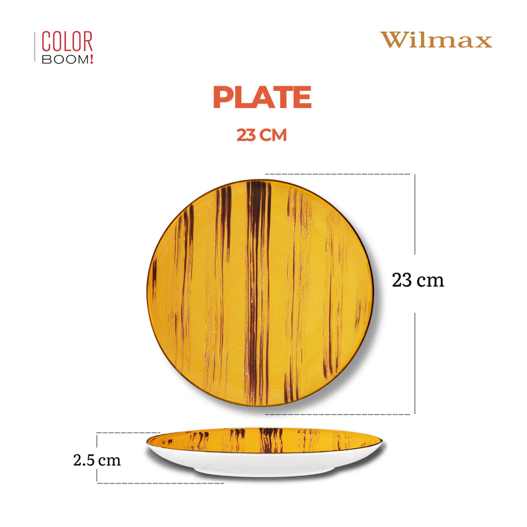 Wilmax Teller 23 cm Gelb aus Porzellan