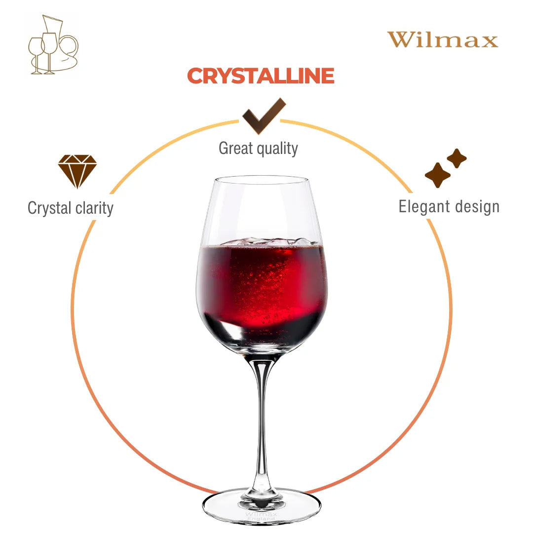 Wilmax Weinglas 470 ml 2er-Set Transparent aus Wilmax Crystalline-Serie