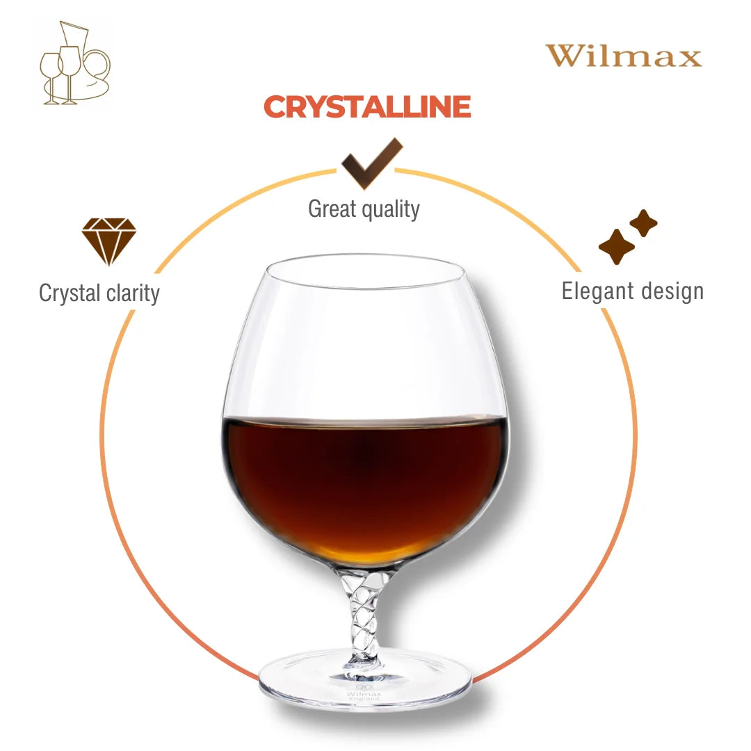 Wilmax Cognacglas 550 ml 2er-Set Transparent aus Wilmax Crystalline-Serie