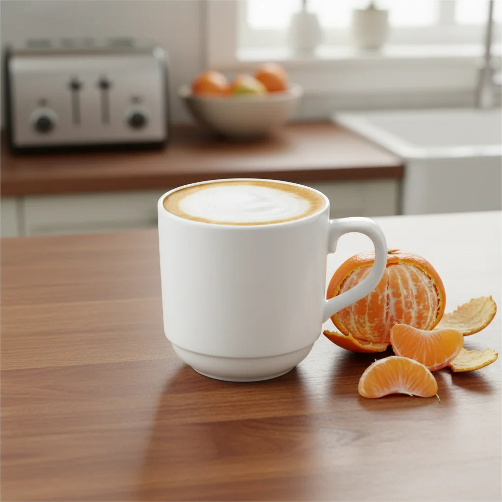 Wilmax Tasse 250 ml Weiß aus Porzellan