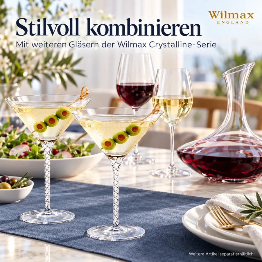 Wilmax Whiskyglas 400 ml 2er-Set Transparent aus Wilmax Crystalline-Serie