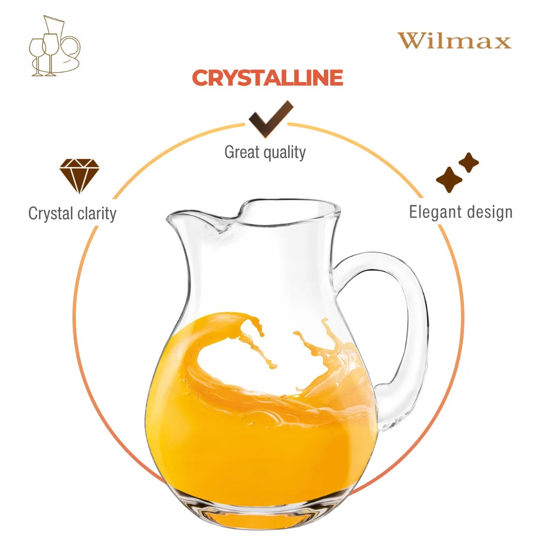 Wilmax Krug 1000 ml Transparent aus Wilmax Crystalline-Serie