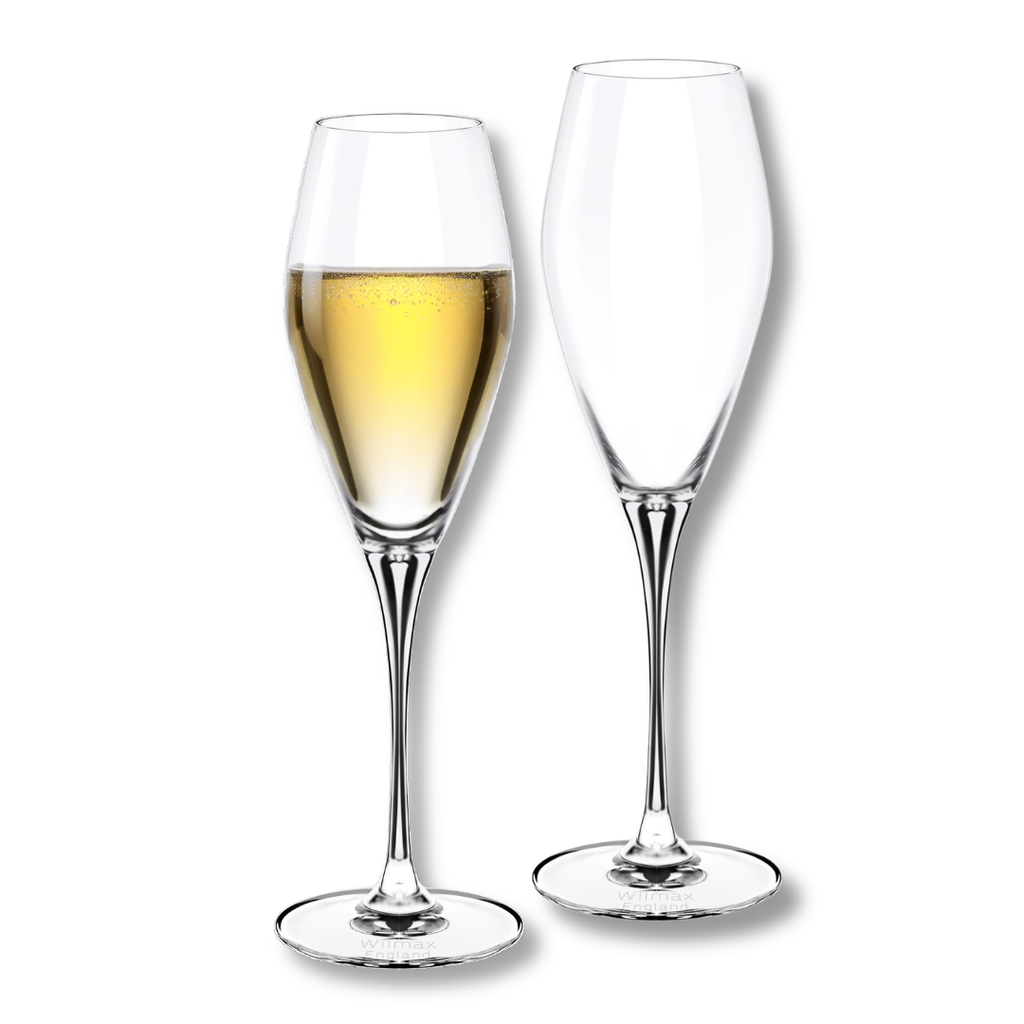 Wilmax Champagnerflöte 290 ml 2er-Set Transparent aus Wilmax Crystalline-Serie