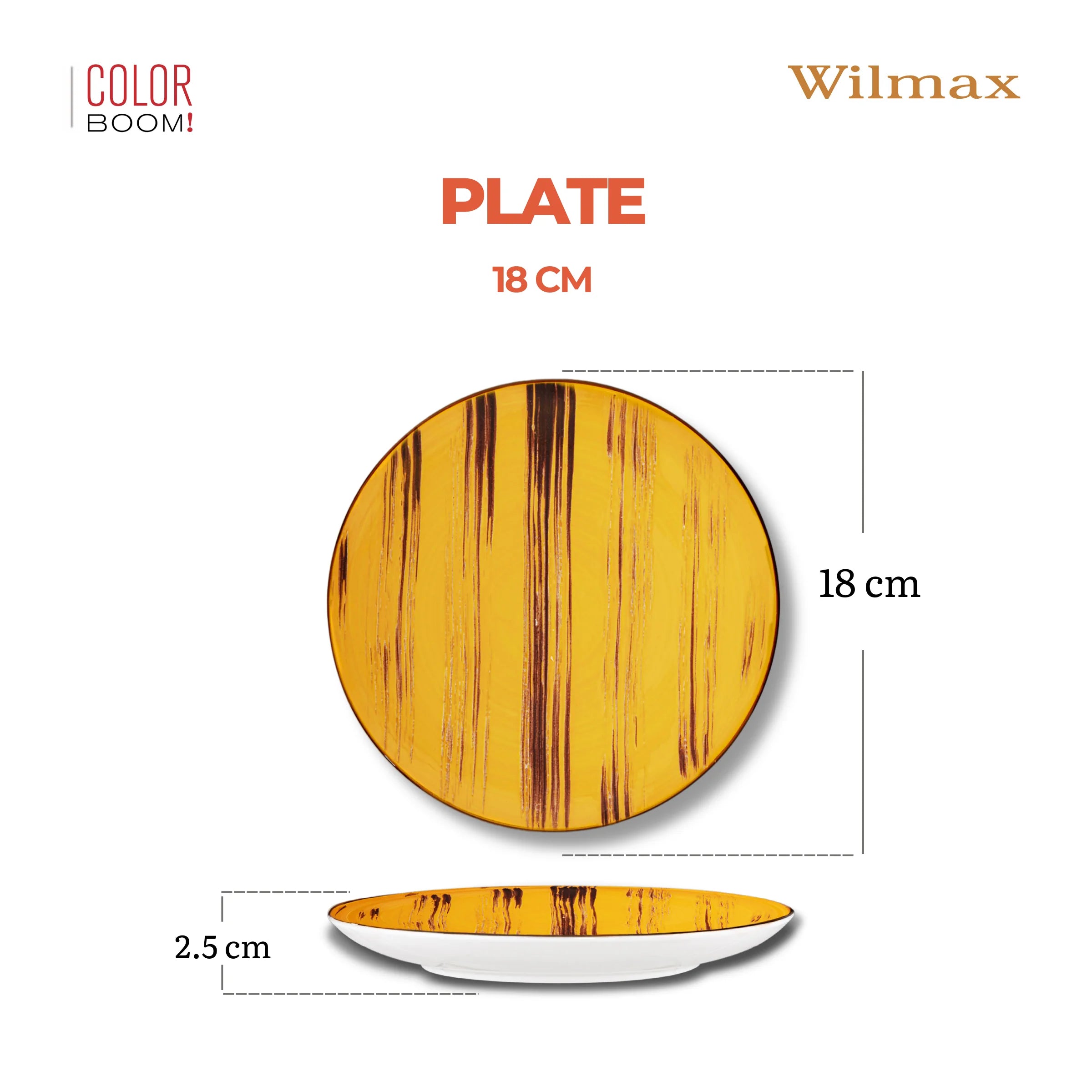 Wilmax Teller 18 cm Gelb aus Porzellan