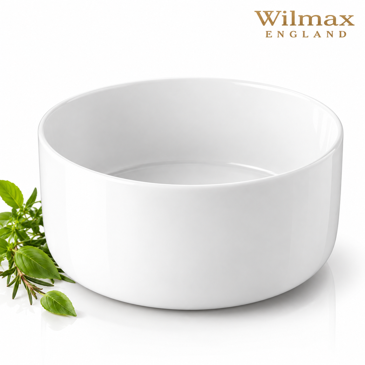 Wilmax Schale 23 cm 3630 ml Weiß aus Porzellan