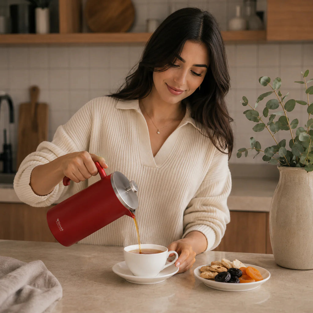Wilmax French Press 1000 ml aus Edelstahl