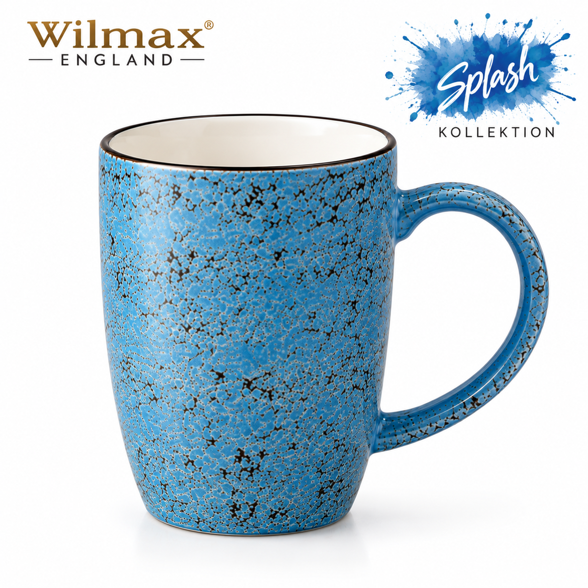 Wilmax Becher 460 ml Blau aus Porzellan