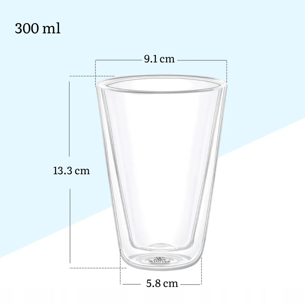 Wilmax Doppelwandiges Glas 300 ml Transparent