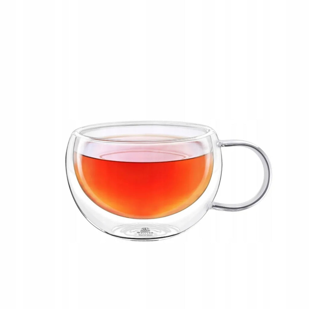 Wilmax Doppelwandige Glastasse 250 ml 2er-Set Transparent