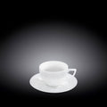 Wilmax Tasse mit Untertasse 240 ml Weiß Porzellan WL-880101404/AB