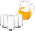 Wilmax Getränkeset 7-teilig mit Krug 2000 ml Transparent aus Crystalline-Glas und 6 Longdrinkgläser 540 ml Transparent aus Crystalline-Glas