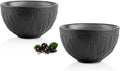 Wilmax Schale 600 ml 2er-Set Schwarz aus Porzellan