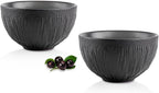 Wilmax Schale 600 ml 2er-Set Schwarz aus Porzellan