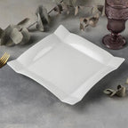 Wilmax Quadratischer Dessertteller 20 × 20 cm Weiß aus Porzellan