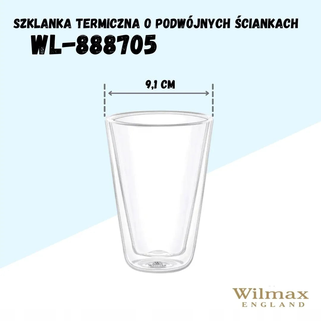Wilmax Doppelwandiges Glas 300 ml Transparent