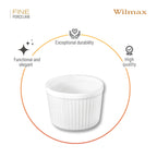 Wilmax Ramekin Ø 8,5 cm 260 ml Weiß aus Porzellan