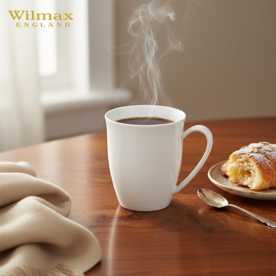 Wilmax Tasse 380 ml Weiß aus Porzellan