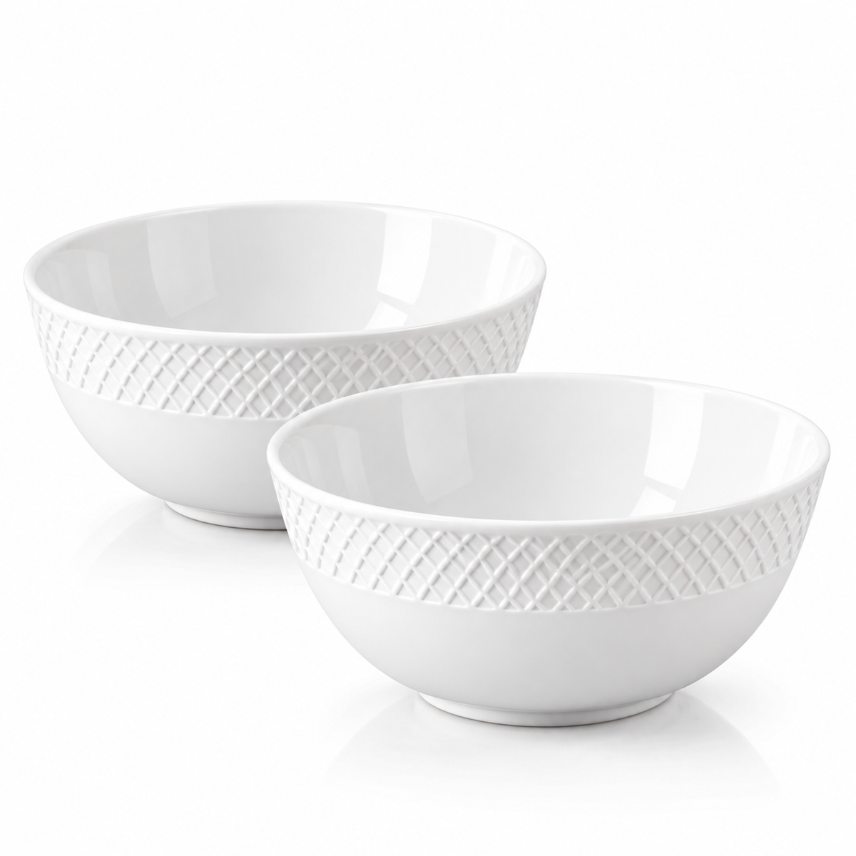 Wilmax Schale 12 cm 380 ml 2er-Set Weiß aus Porzellan