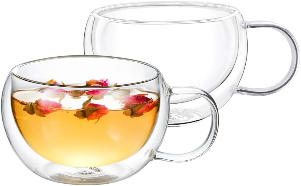 Wilmax Doppelwandiger Becher 300 ml 2er-Set Transparent