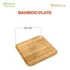 Wilmax Quadratischer Teller 20,5 × 20,5 cm Natur aus Bambus