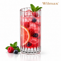 Wilmax Geriffeltes Glas 250 ml Transparent aus Borosilikatglas