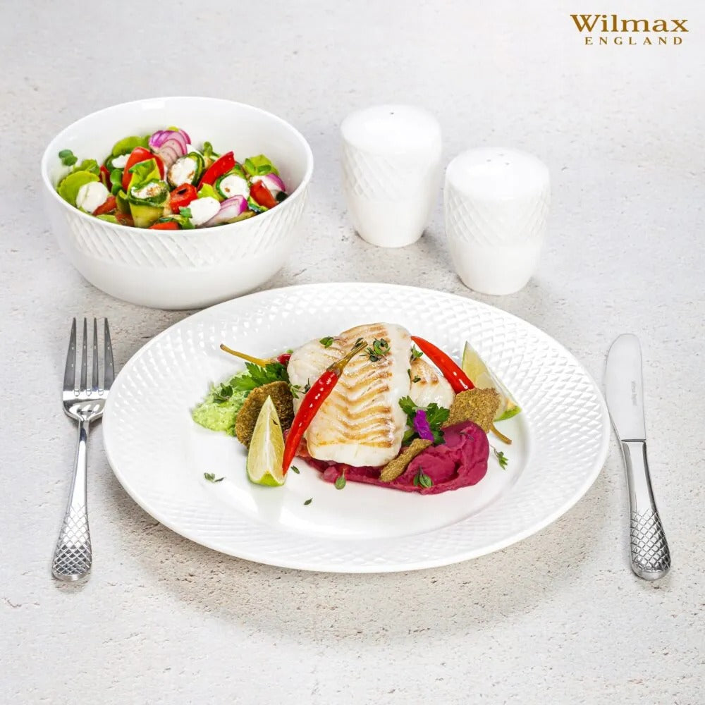 Wilmax Tafelgabel 20 cm 6er-Set Silber aus Edelstahl