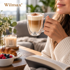 Wilmax Doppelwandiger Becher 400 ml Transparent aus Glas