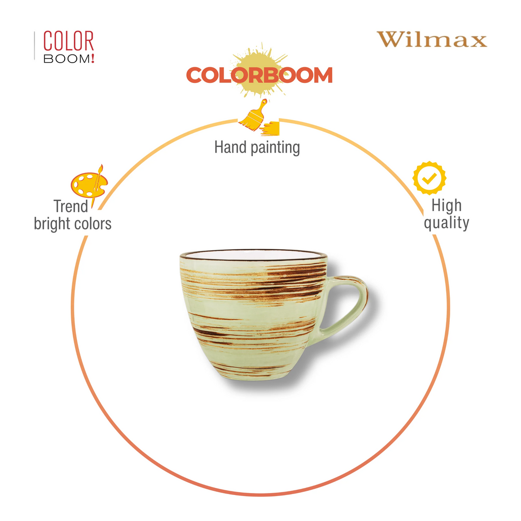 Wilmax Espressotasse 75 ml Pistazie aus Porzellan
