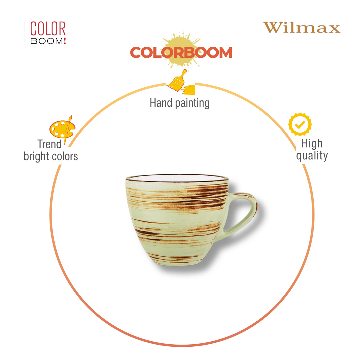 Wilmax Espressotasse 75 ml Pistazie aus Porzellan