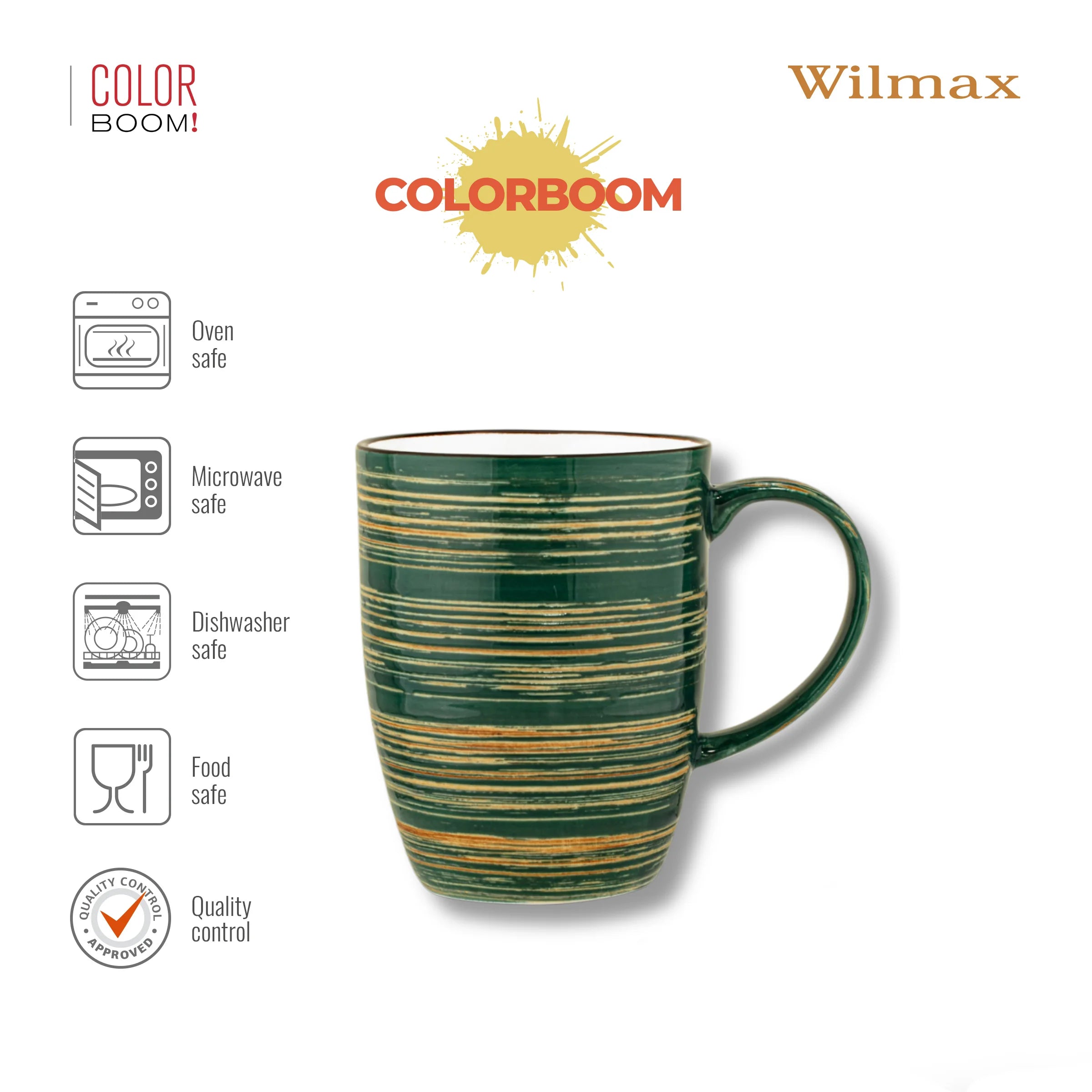 Wilmax Becher 460 ml Grün aus Porzellan