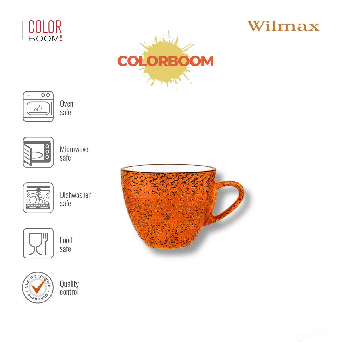 Wilmax Tasse 75 ml Orange aus Porzellan