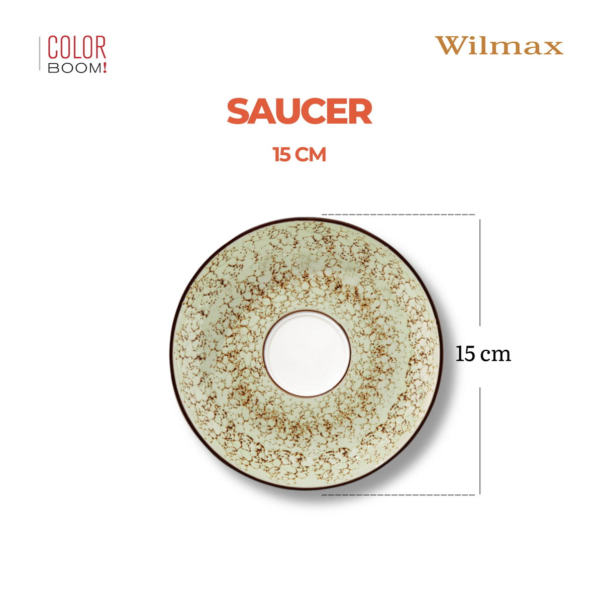 Wilmax Untertasse 15 cm Pistazie aus Porzellan