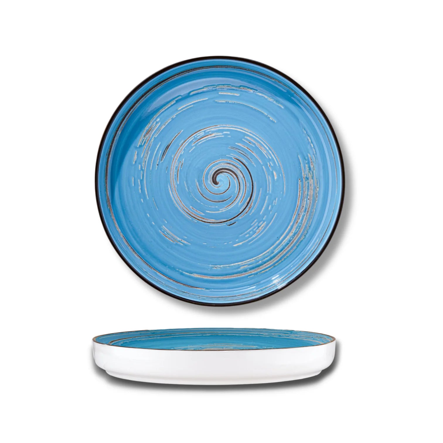 Wilmax Teller 23 cm Blau aus Porzellan