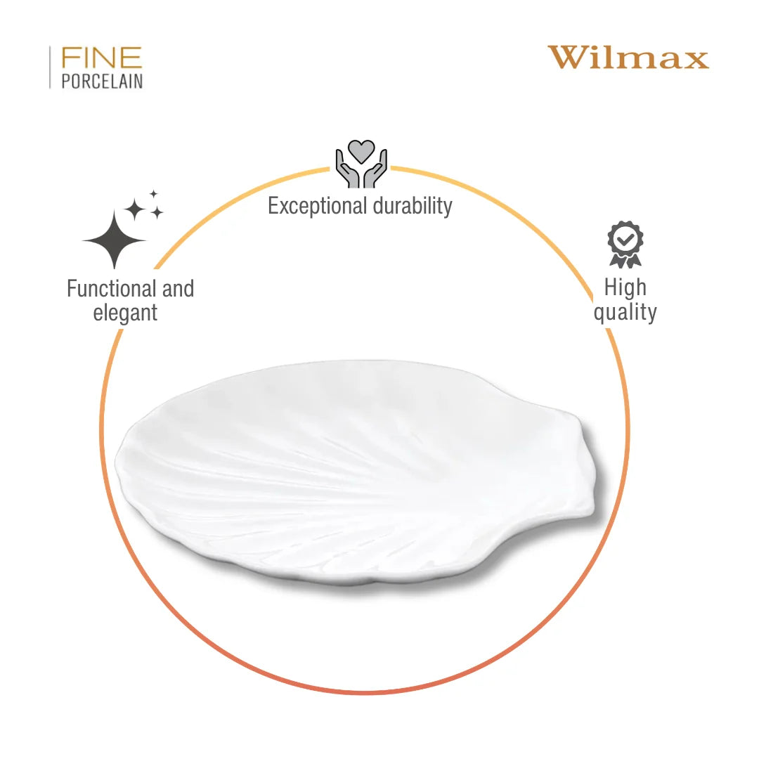 Wilmax Fischplate13 cm Weiß aus Porzellan