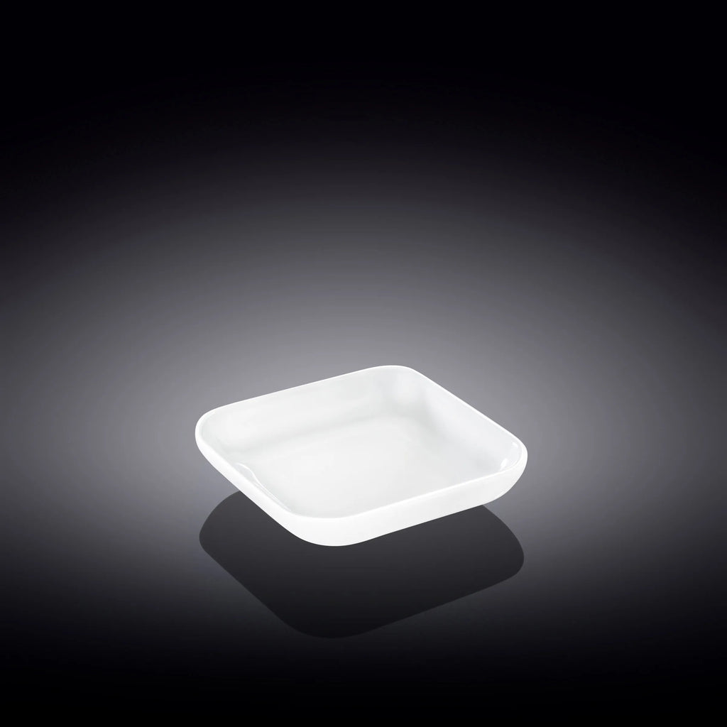 Wilmax Quadratische Schale 8,5 × 8,5 cm Weiß aus Porzellan