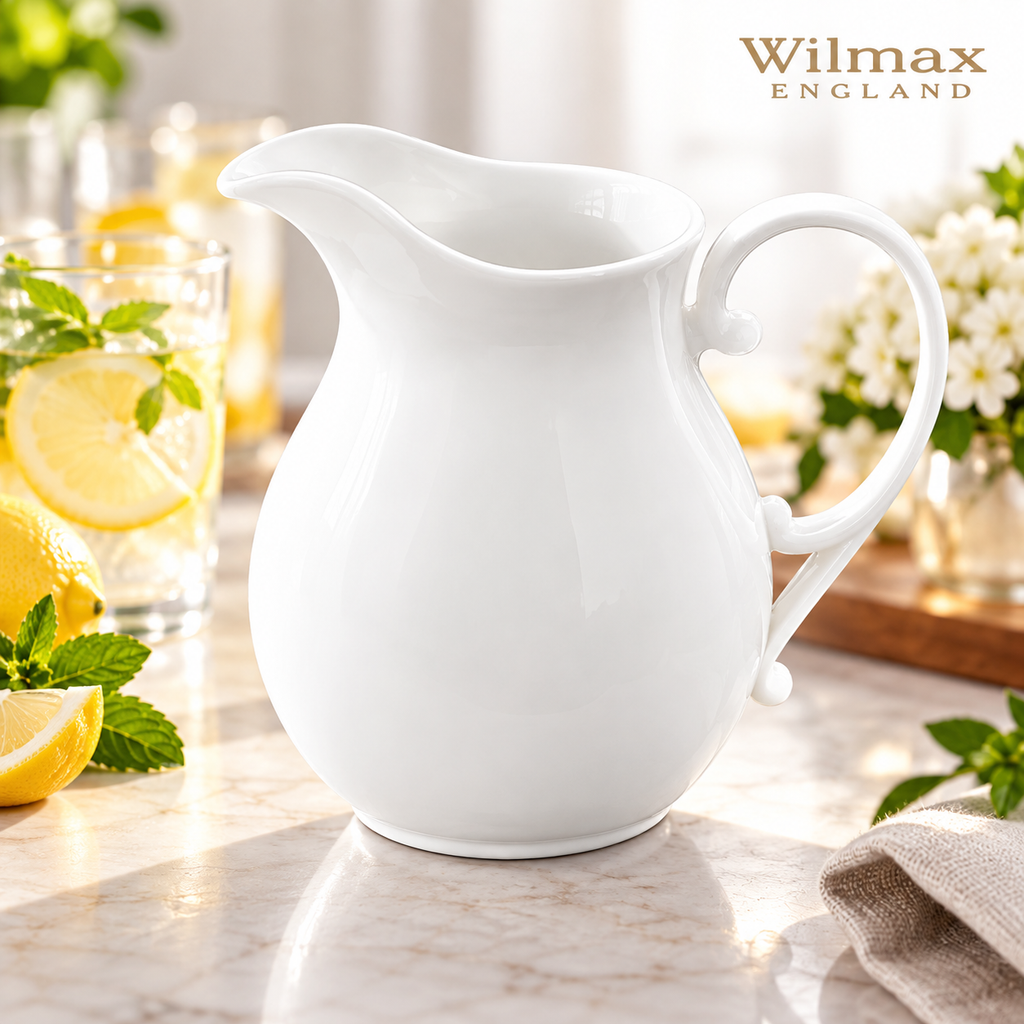 Wilmax Krug 830 ml Weiß aus Porzellan