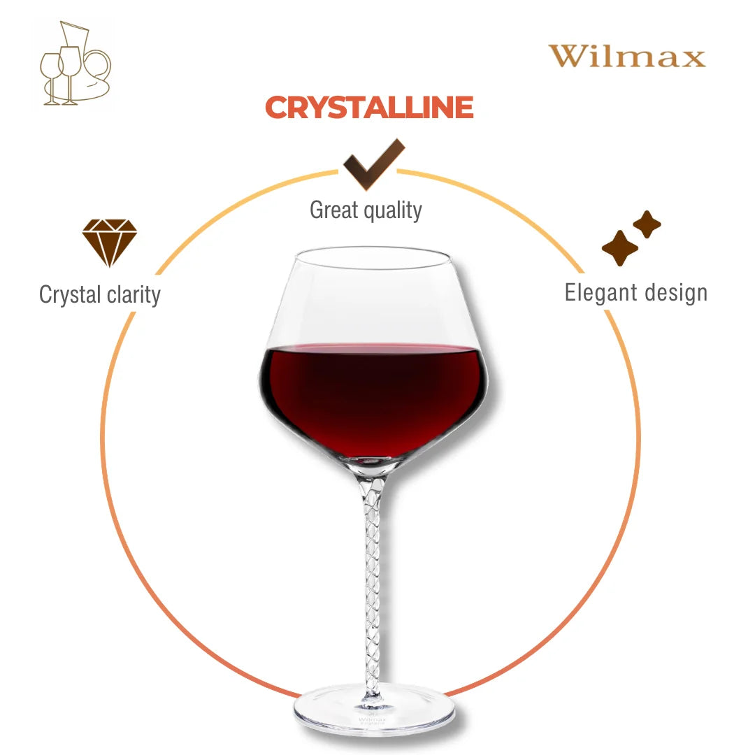Wilmax Weinglas 950 ml 2er-Set Transparent aus Wilmax Crystalline-Serie