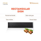 Wilmax Servierplatte 46,5 × 9,5 cm Schwarz aus Porzellan