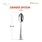 Wilmax Esslöffel 21 cm 6er-Set Silber aus Edelstahl