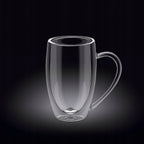Wilmax Doppelwandiger Glasbecher 300 ml Borosilikatglas 2er Set WL-888740/A2