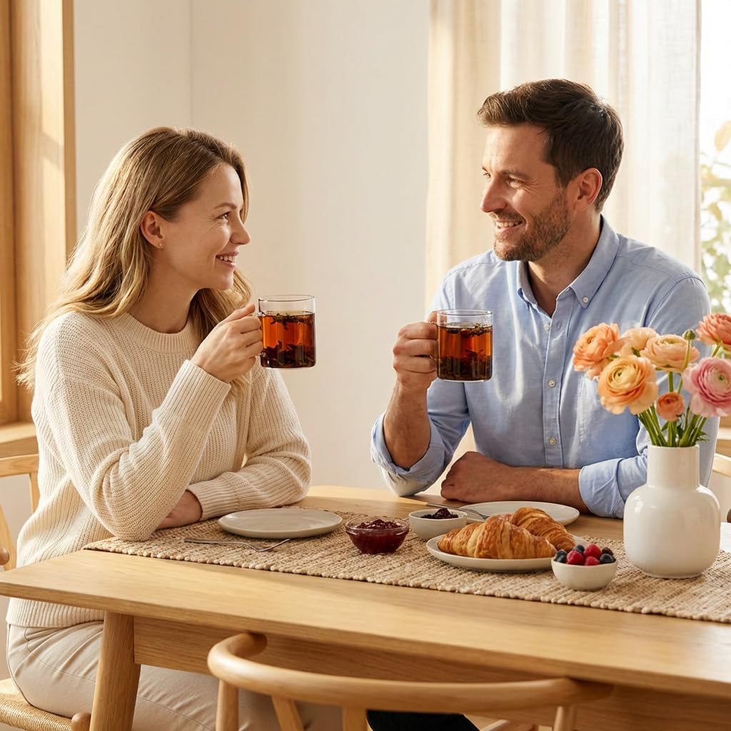 Wilmax Kaffeetasse 400 ml 6er-Set Transparent aus Borosilikatglas