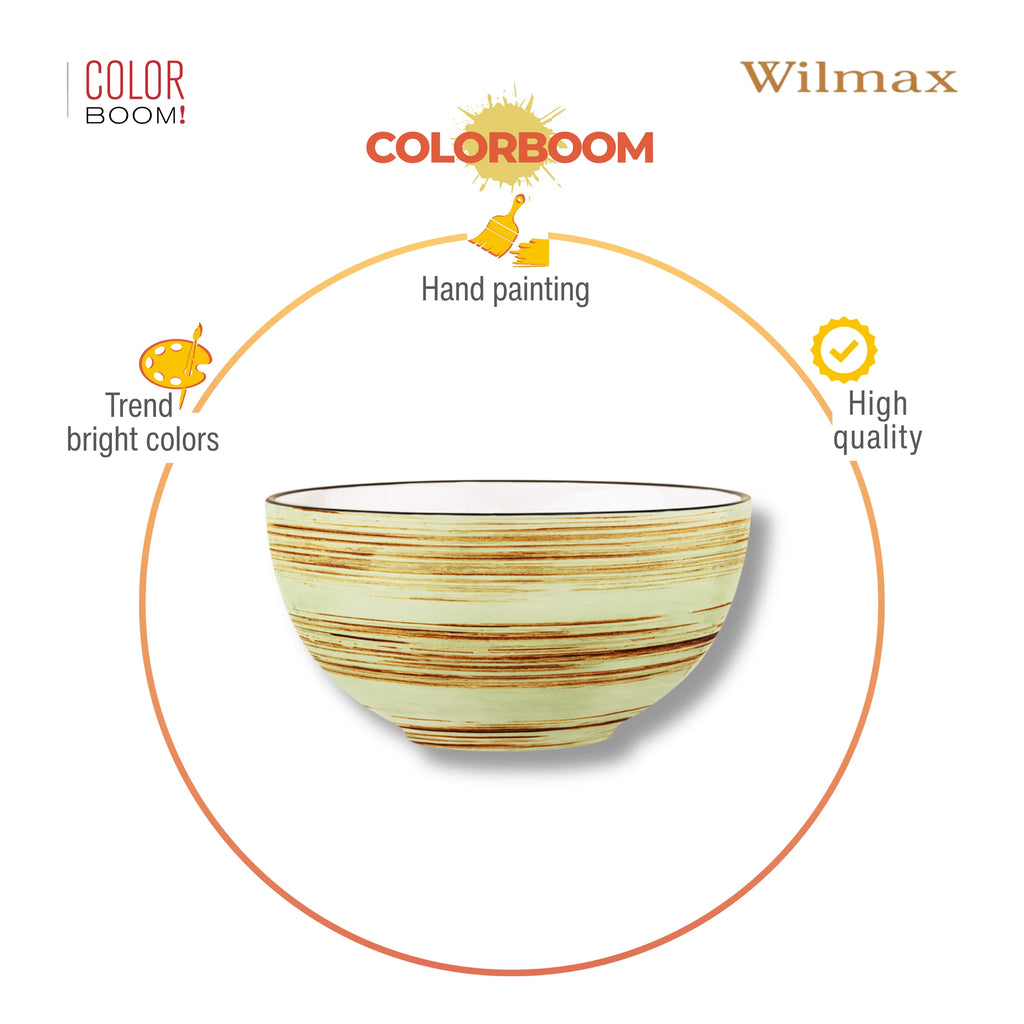 Wilmax Schale 1700 ml Pistazie aus Porzellan