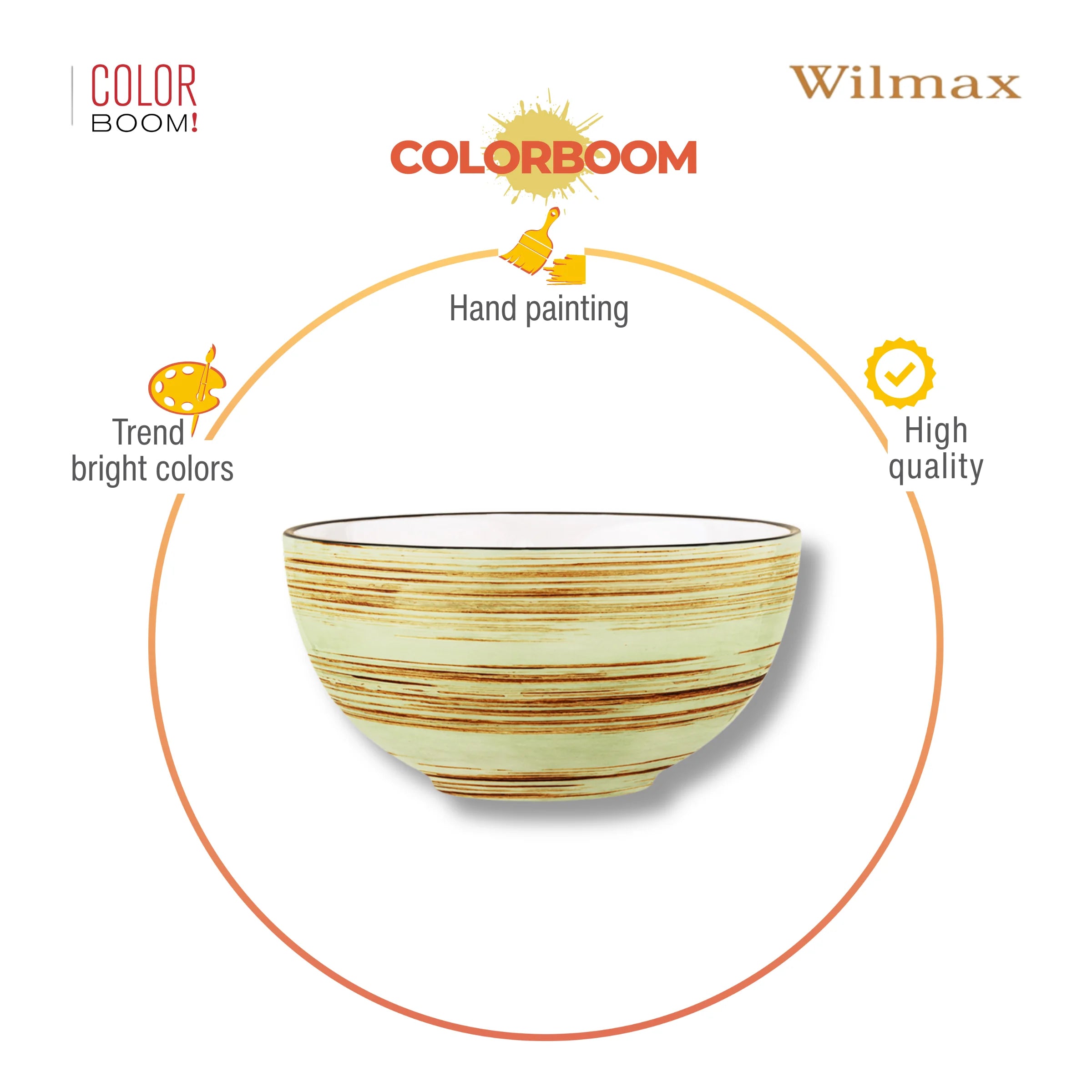 Wilmax Schale 1700 ml Pistazie aus Porzellan