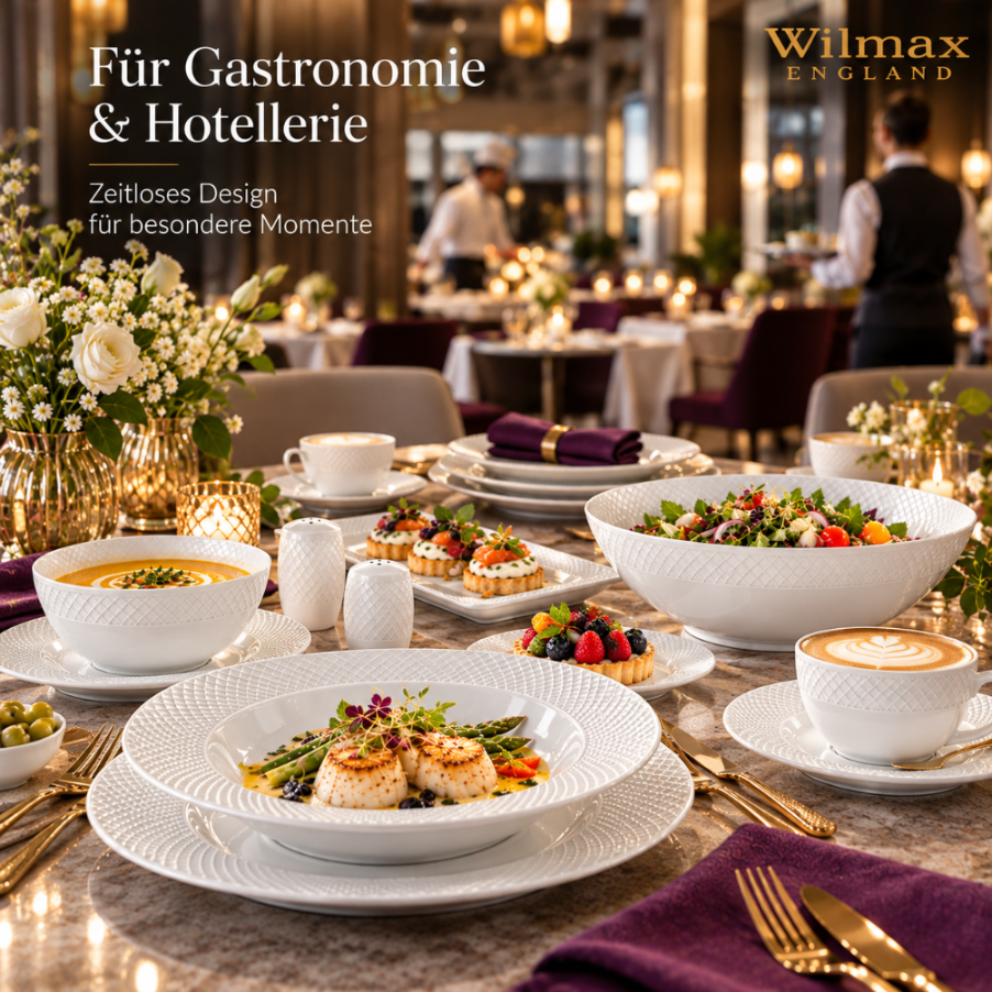 Wilmax Sauciere 230 ml Weiß aus Porzellan